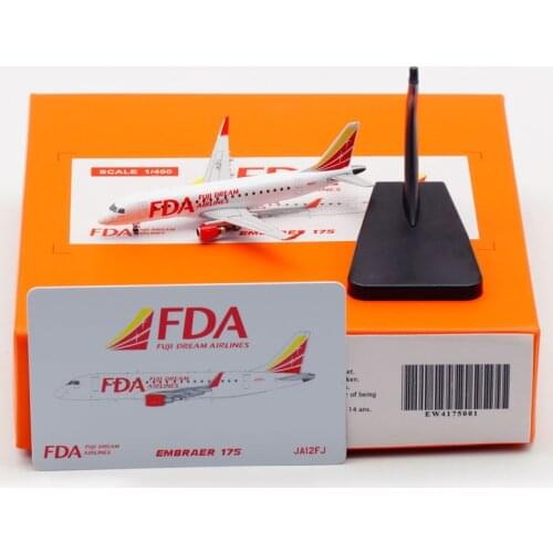 Diecast 1:400 Scale E170 JA12FJ Model Airplanes Brazil FDA Fuji Dream Airlines Alloy Aircraft Plane Collectible Model Souvenir
