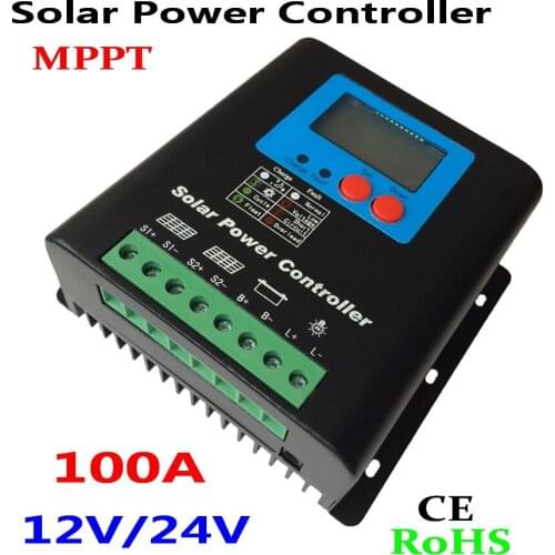 Mppt 100A Solar controller 12V24V photovoltaic controller for charging 100A discharging controller of solar power generation