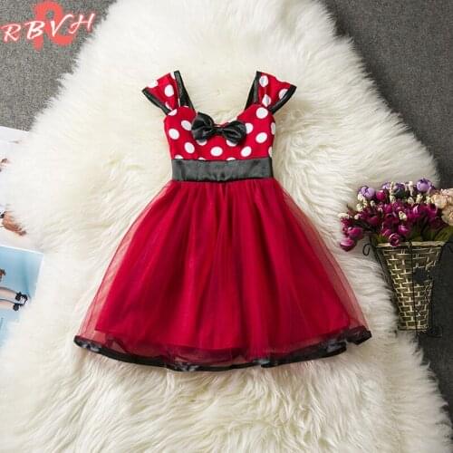 Little Baby Girl Princess Dress Red 1 Year Birthday Party Outfit Summer Toddler Girls Kids Clothes Children Christmas Costume