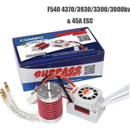Platinum Waterproof F540 3930KV 4370KV Brushless Motor with 45A ESC RC Car Part Kit for 1/10 1/12 RC Car Truck Model Toys