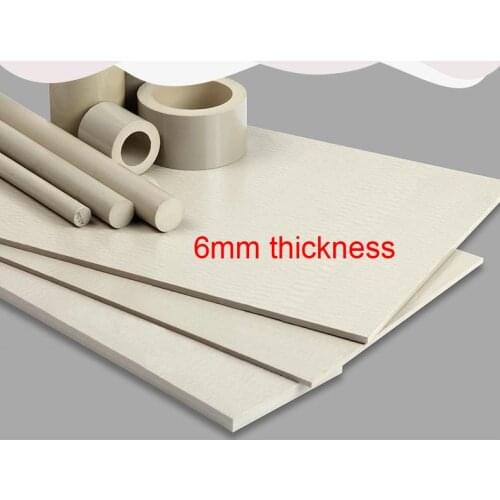 6mm thickness high temperature resistance PEEK Sheet Poly Plate Polyetheretherketone Board ICI Thermoplastic CNC Cutting