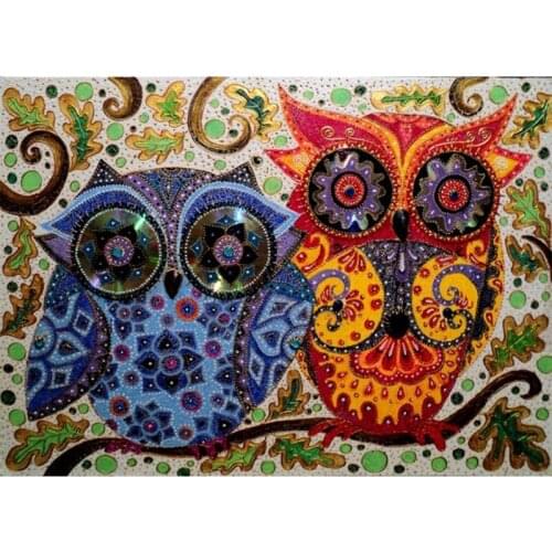 Full Drill Square&round Diamond 5D DIY Diamond Painting"Cartoon owl"Diamond Embroidery Cross Stitch Rhinestone Mosaic Painting
