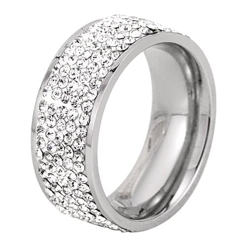 Luxury Crystal Female Ring Charm Zircon Engagement Wedding Band Rings for Women Men Finger Party Jewelry