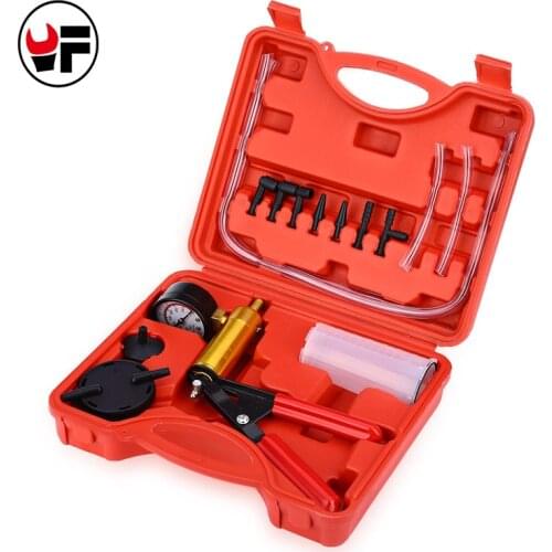 Hand tools Car Auto Hand Held Vacuum Pistol Pump Brake Bleeder Adaptor Fluid Reservoir Tester Kit 2 in 1 Tool Kits DN161