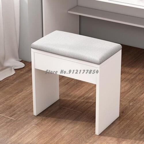 Modern minimalist dining table square stool bench creative adult small stool fashion fabric small chair makeup stool dressing st
