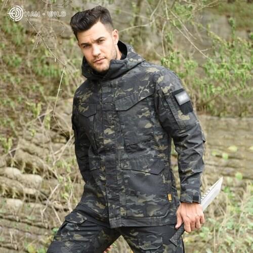 Tactical Jacket Hiking Jackets M65 Men Waterproof Warm Men Hooded Windbreaker Hunt Clothes Camouflage Army Military Jacket