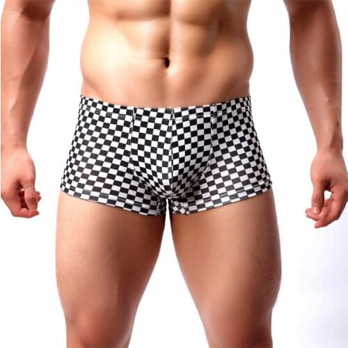 1 PCS Mens Fashion Sexy Black and White Color Boxer Shorts Summer Fashion Trend Breathable Boxer Shorts Set Comfortable