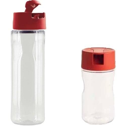 Tupperware Revamps Oiler 2 Piece Set 1 Liter and 600 ml Red Cover