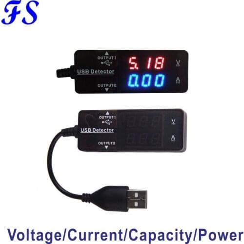 4 in 1 USB tester DC Digital voltmeter amperimetro voltagecurrent meter ammeter detector power bank charger Voltage Indicator