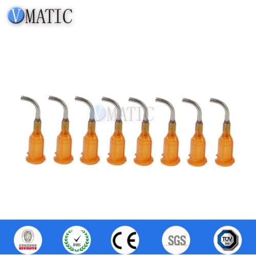 High Quality 15G Amber 0.5" 90 Degree Bent TE Premier Blunt End Stainless Steel Dispensing Needle Tips 1/2 Inch