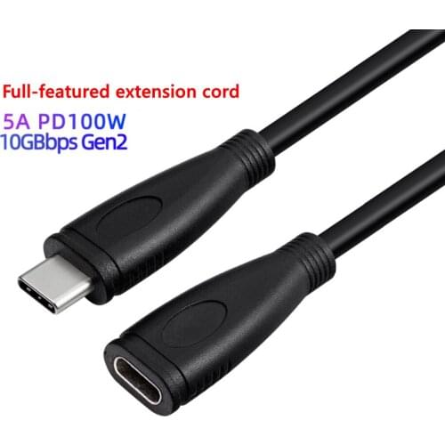 10Gbps 100W PD USB C Extension Cable Male to Female Type C Cord Thunderbolt 3 Compatible Suitable for Nintendo Switch MacBook