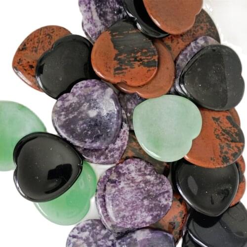 Thumb-shaped nepenthe water drop concave energy healing stone crystal heart Aventurine 3 pcs