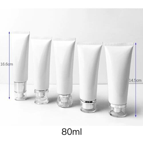 80g Plastic Soft Bottle 80ml Makeup Face Cream Body Lotion Skin Whitening Big Dick Oil Gel Douche Refillable Squeeze Tubes