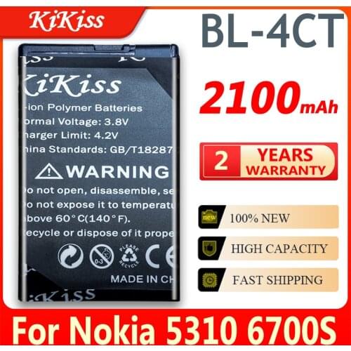 2100mAh Rechargeable Battery BL-4CT BL4CT BL 4CT For Nokia 5310 6700S X3 X3-00 7230 7310C 5630 2720 2720A 7210C 6600F Battery