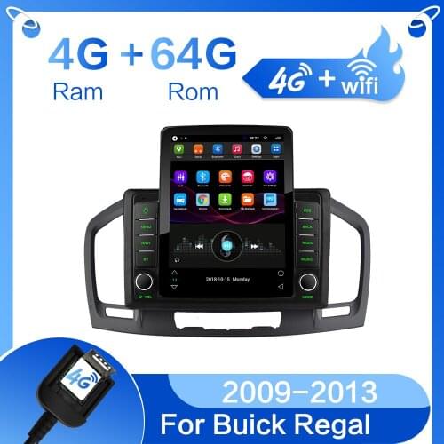 Android 10 DSP Car Radio Multimedia player For Buick Regal Tesla Style Vertical Screen 9.5inch Navigation CarPlay 2din 2009-2013