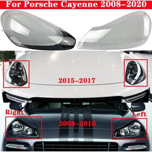 Car Front Headlight Cover For Porsche Cayenne 2008-2020 Headlamp Lampshade Lampcover Head Lamp light Covers glass Lens Shell