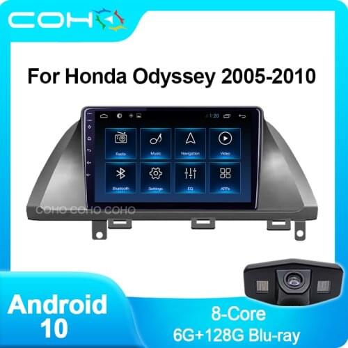 COHO For Honda Odyssey 2005-2010 Android 10.0 4G Car Radio Player Navigation GPS Octa Core 6GB+128GB Radio Multimedia