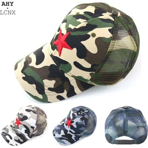 Summer Boy Mesh Baseball Cap Camouflage Kids Caps For Boys Girls Hat Embroidery star Baby Casual Visor Fashion Children Hats