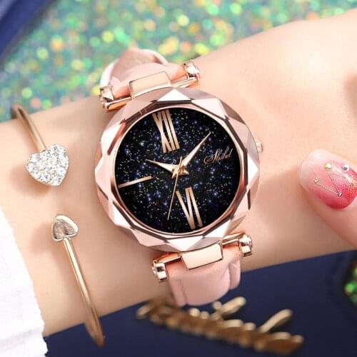 WOKAI Fashionable casual womens watch watches sky the stars watches female students trend strap watches Belt watch customized