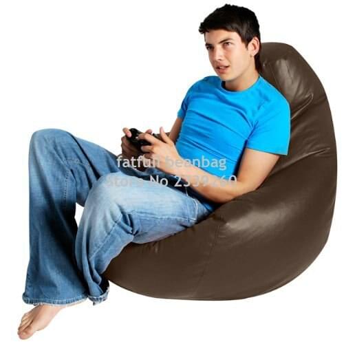 Cover only No Filler -Brown waterproof bean bag chair - outdoor and indoor sofa beds - living room adults furniture set