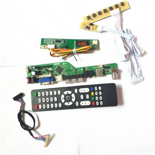 For LP171W01-A4/A4K1 T.V56 controller board Remote+Inverter+keyboard LCD display VGA HDMI-Compatible AV USB 1CCFL 30Pin LVDS