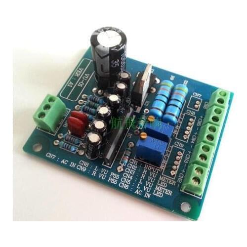 Dual Stereo VU Meter Driver Board POWER Amplifier DB Audio Level VU Header Driver Board Speaker Driver
