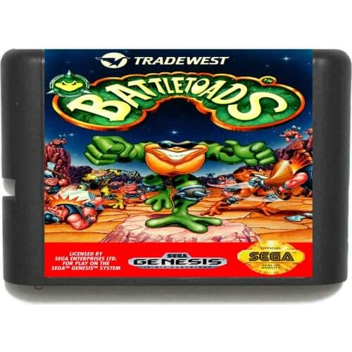 Battletoads 16 bit MD Game Card For Sega Mega Drive For Genesis