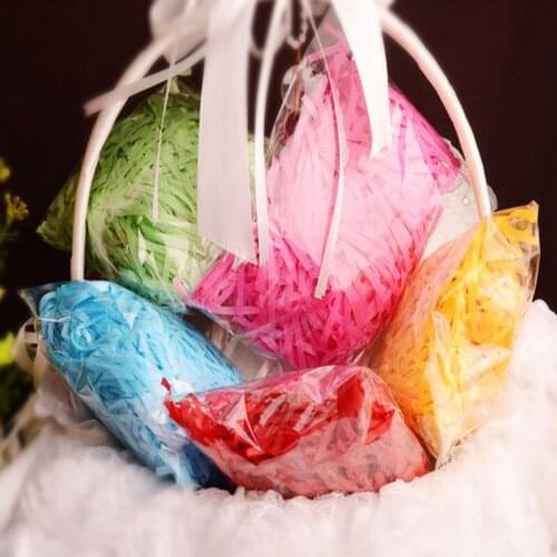 Colorful Shredded Crinkle Paper DIY Gift Box Filling Material Raffia Candy Boxes Tissue Party Gift Packaging Filler Decoration