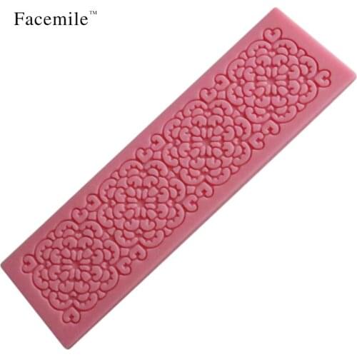 Border Decoration Lace Mold Flower Lace Mat Fondant Cake Decorating Tools Silicone Sugarcraft Lace Pad Baking Tools
