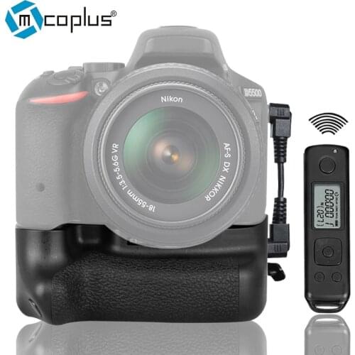 Mcoplus BG-DR5500 Vertical Battery Grip for Nikon DSLR Camera D5500 with 2.4G LCD Display Wireless Remote Control as EN-EL14a
