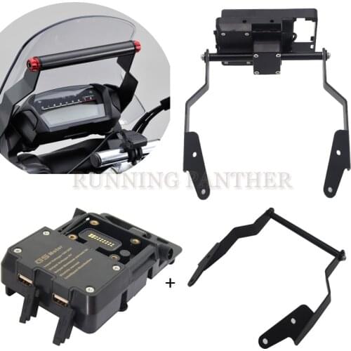 Motorcycle Mobile Phone USB Navigation Bracket+Mobile Phone GPS Plate Bracket For HONDA NC700X 2012-2013 NC 750 X 2014-2015