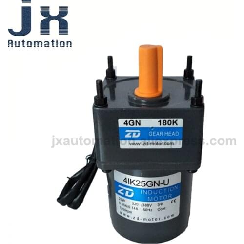 ZD AC Gear Motor 4IK25GN-U-4GN18K/4GN20K/36K 25W Three-phase Six-wire 220V/380V Induction Motor For Resin Dryer