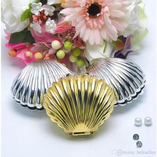 New clear Wedding party favor holder Sea Shell chocolate gift candy boxes baby shower christmas Party Supplies