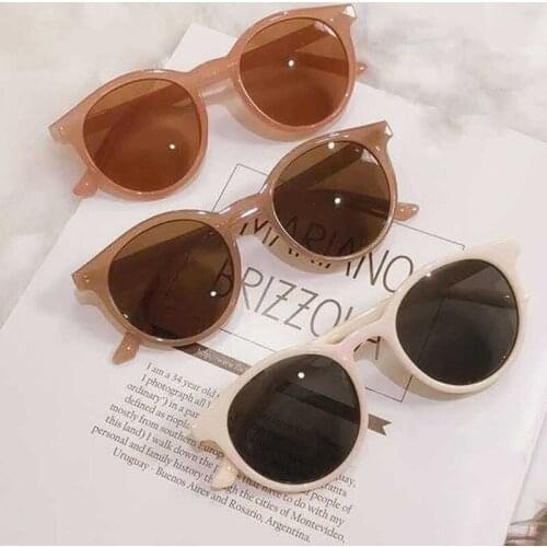 BAC CLA New Korean Retro Cat Eye Sunglasses Women Fashion Wild Round Frame Sun Glasses Men Brand Design Trend Mirror UV400