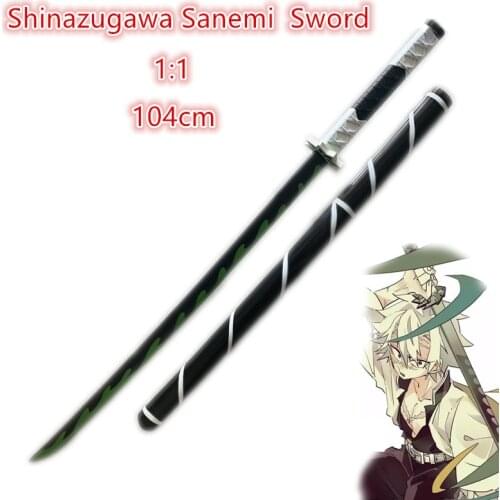 1:1 Shinazugawa Sanemi Sowrd Demon Slayer Weapon Kimetsu no Yaiba Sword Cosplay Ninja Knife 104cm Weapon Prop Anime Model