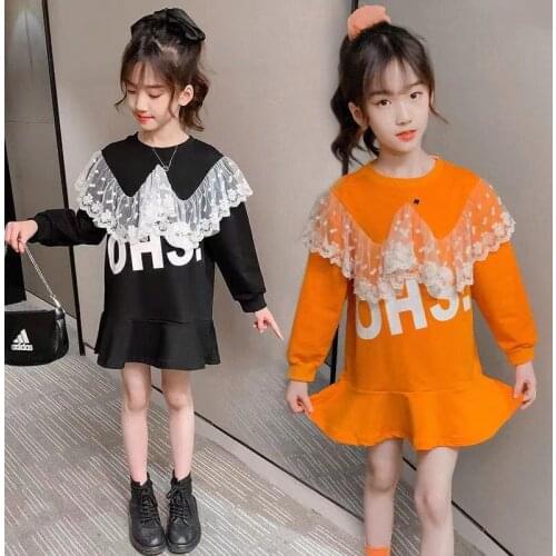 Girl Dress Kids Baby Clothes 2021 Lace Spring Summer Toddler Outwear Prom Party Uniform Dresses Cotton Children Clothing
