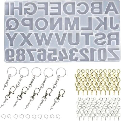 1 Set Crystal Epoxy Resin Mold Alphabet Letter Number Pendant Casting Silicone Mould DIY Crafts Jewelry Making Tools dropship 01