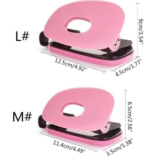 D5QC Portable 2 Hole Punch Comfort Handle Two Hole Puncher 20 Sheet Capacity with Positioning Rulers Confetti Storage Bin
