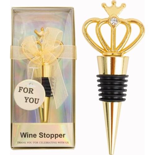European Style Bottle Cork Wedding Crown Wine Bottle Stopper Metal Hotel Decoration Gifts Kitchen Gadget Bar Tool Accessories