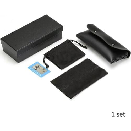Q 1 Set Protable Glasses Cloth Leather Glasses Case Black Travel Pack Pouch Sun Glass Protector Eyewear Accessories Glasses Bag