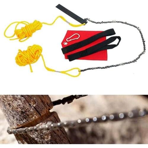 High Reach Tree Limb Manual Rope Chain Saw Kit Tree Branch Cutter Chain Pocket Chainsaw Hand Chainsaw Rope With Storage Bag