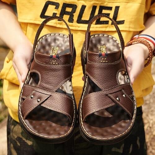 Gladiator beach walking size slip sandals dress masculina plage casual sandale praia homens hombre roman sandalia leather 39 em