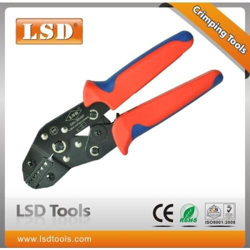 Casing tip pliers DN-06WF Crimping Hand Tools with ratchet means 0.25-6mm2 30-10AWG crimper pliers