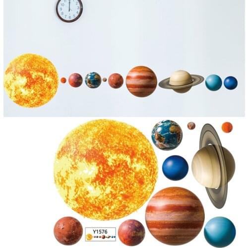 Solar System Planet Personality Wall Stickers Home Living Room Bedroom Background Decorative Wall Stickers