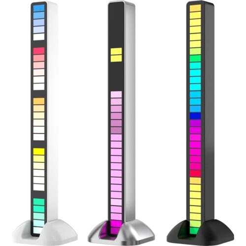 Sound Control Pickup Rhythm LED Light APP Music Ambient Light RGB Colorful Tube USB Energy-Saving Lamp Car Atmosphere Lights