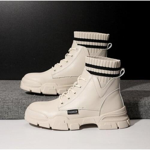 Womens Autumn Winter Plush And Cotton Martin Boots Women Korean British Leather Short Boots