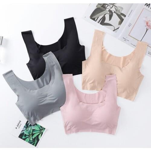 Women Seamless Bra Thin No Steel Ring Ultra-Light Underwear Summer Sexy Intimates Brassiere Sport Vest Bra Sleepwears 114