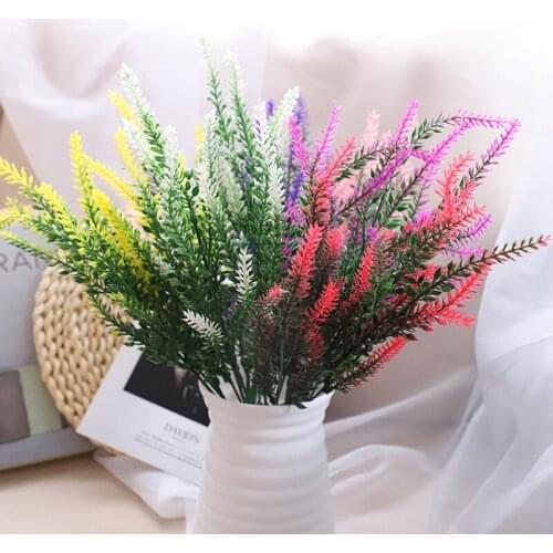 1pcs / 38cm autumn fake tea lavender autumn artificial plastic flowers wedding home accessories decoration room decoration