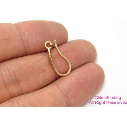 30pcs Brass Earring hooks 19mm Raw brass Earrings wires R238