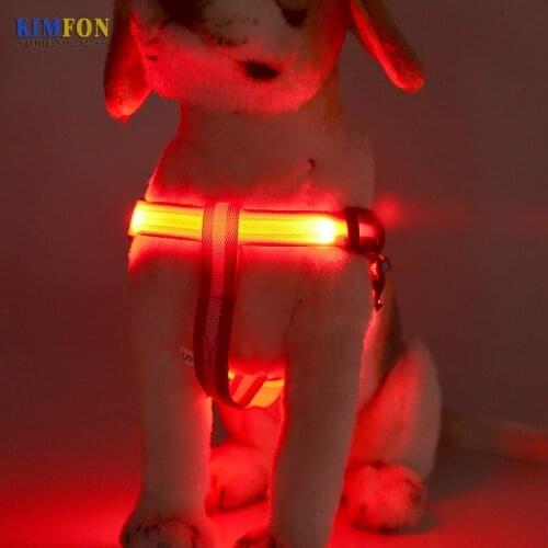 200Pcs/Lot Pet Supplies Factory Direct LED Light Emitting Dog Harness Large Dog Harness